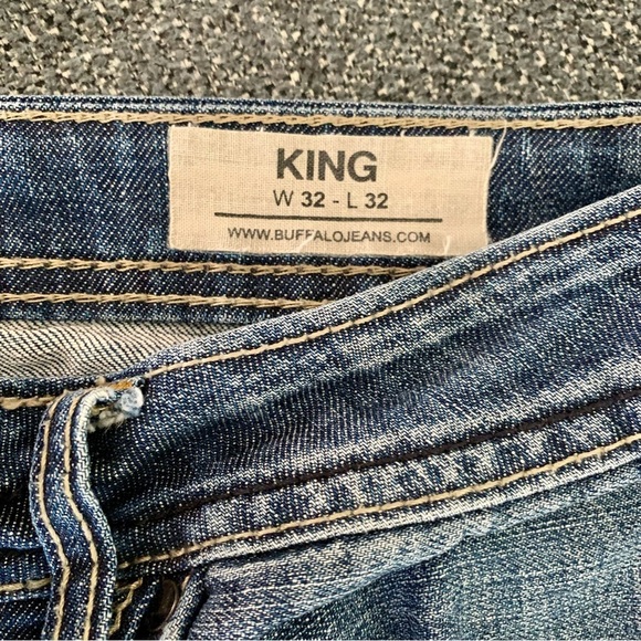 Buffalo David Man Straight Jeans Blue Stretchy 32x32 - Picture 6 of 9